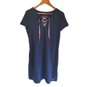 Tommy Hilfiger Short Sleeve Tee Shirt Dress Blue Women's Small